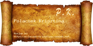 Polacsek Krisztina névjegykártya