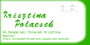 krisztina polacsek business card